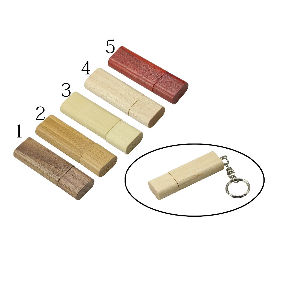 Customize Logo Wooden/Bamboo USB Flash Drive 128GB Pen Drive Wood Chips Pendrive 8GB 16GB 32GB Memory Stick Storage U Disk Flash