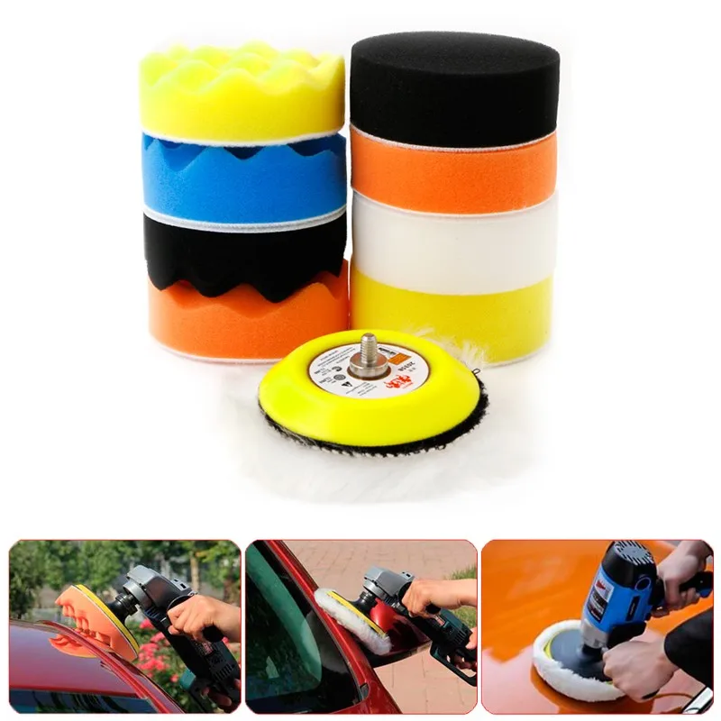 

New 10Pcs/set 3" M6 Thread Polishing Buffing Buffer Pad Kit Car Polisher Air Sander