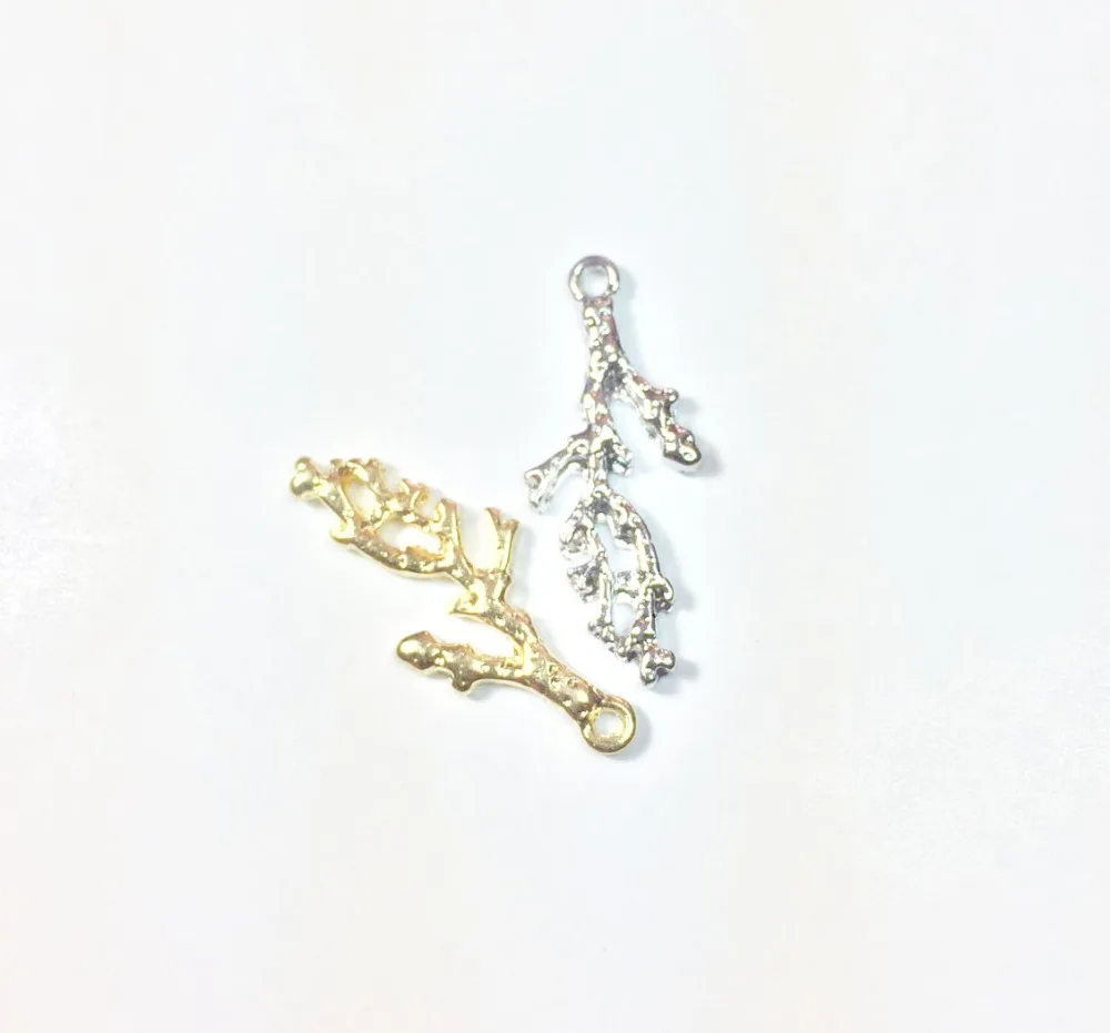 Eruifa 20pcs 20*10mm Mini Coral Sea Charms Zinc Alloy necklace,earring bracelet jewelry DIY handmade 2 colors