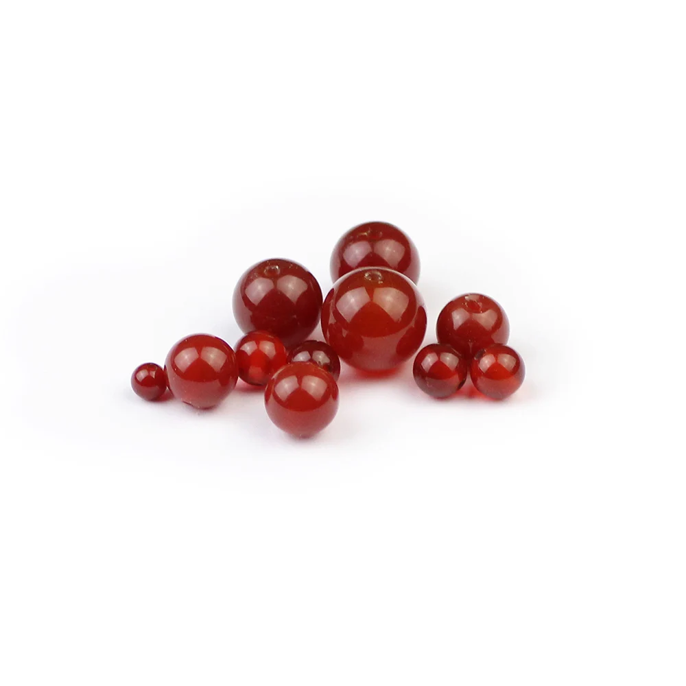 WLYeeS AAA Red carnelian Natural stone beads Round Ball 4-12mm loose beads Jewelry bracelet Necklace Making DIY Accessories 15\