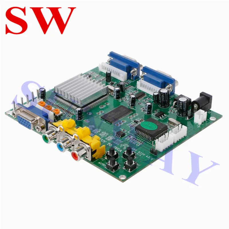 لوحة محول فيديو رقمية جديدة 24 بت RGB CGA iga YUV إلى VGA, Moudle HD9800 GBS8200 ، تدعم جميع أنواع شاشات VGA المصنفة 5