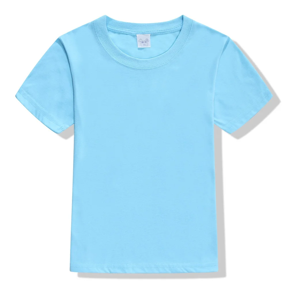 Chemises unies personnalisées pour enfants de 2 à 14 ans, chemises d'été solides et purs pour bébés garçons, imprimés personnels, Costumes cadeaux d'anniversaire, T-Shirt pour filles