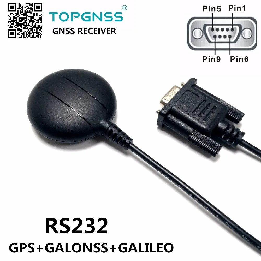 RS-232 DB9 female connector RS232 GNSS receiver,waterproof,M8030 Dual GPS+GLONASS receiver,GNSS200GR,0183NMEA  Built in FLASH