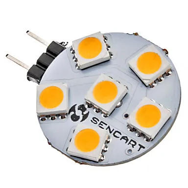 

10 шт G4 Светодиодный 12 в 1 Вт 6 * SMD5050 75lm Bombillas светодиодный lamp G4 12V