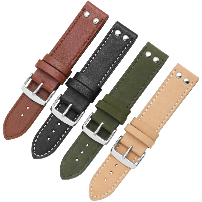 Replace H70605731 \ H70405730 \ H70405130 series 20mm 22mm flat interface leather strap