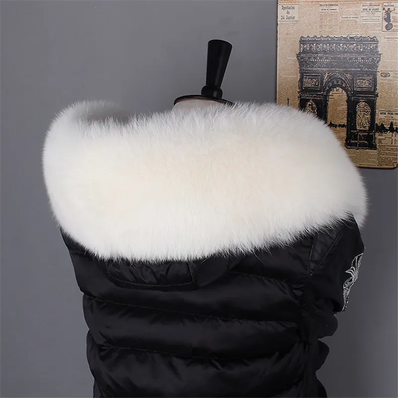 Winter women 100% Natural Real Fox Fur Collar Scarf Genuine Fox Fur Scarves for Hood Fur Collar Scarf Handmade Fur shawl