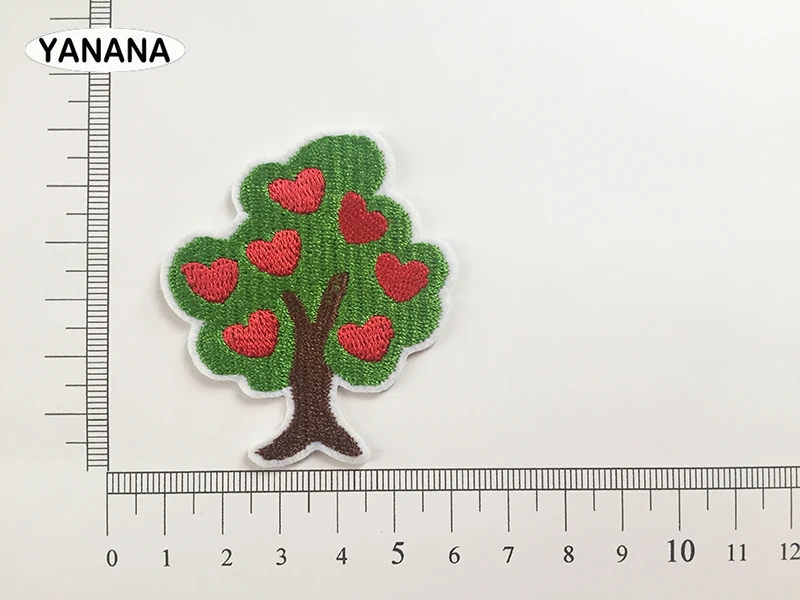 Love Tree Apple Tree Green trees  Badges Embroidered Stickers Iron on for Jacket Jeans Decoration DIY