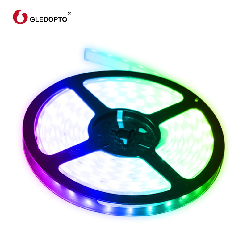 GLEDOPTO-Bande lumineuse LED RGB + CCT, WW/CW, DC 24V, 5 mètres, IP65, étanche IP20, non étanche, SMD 5050 SMD 2835