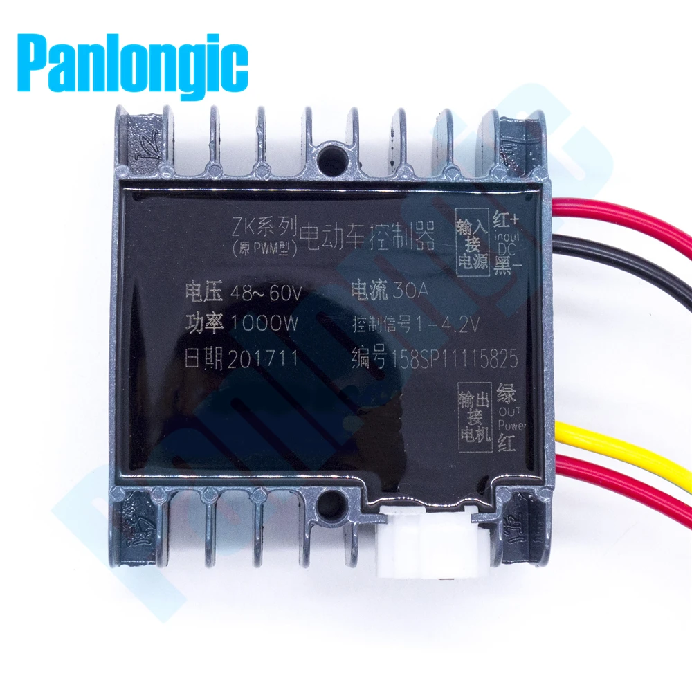 Panlongic 48V/60V 30A DC Brushed Motor Speed Control PWM Controller 1000W with Hall Foot Pedal Accelerator