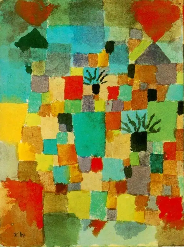 High quality Oil painting Canvas Reproductions Southern (Tunisian) gardens (1919) by Paul Klee Painting hand painted