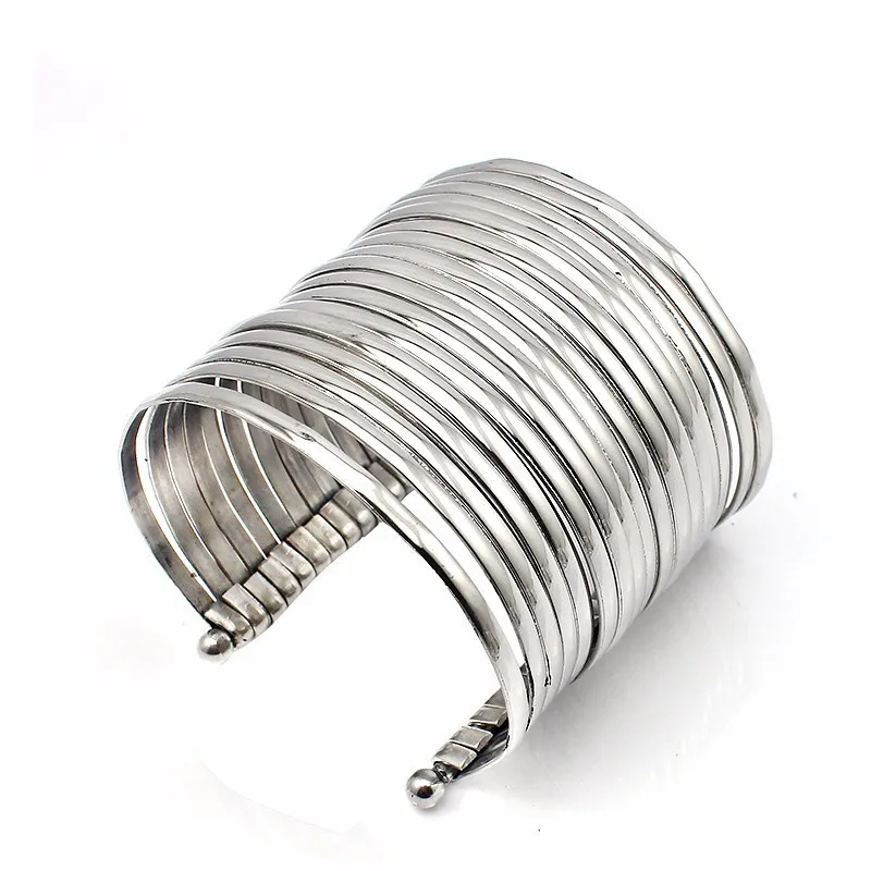 Big Design Cuff Bangles for Men Women Fashion Stainless Steel Bracelet Pulseira Feminina Luxury Halloween Present