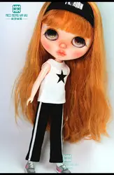 Ropa de muñeca Blyth, chaleco de cinco estrellas, pantalones de chándal, calcetines, 28cm