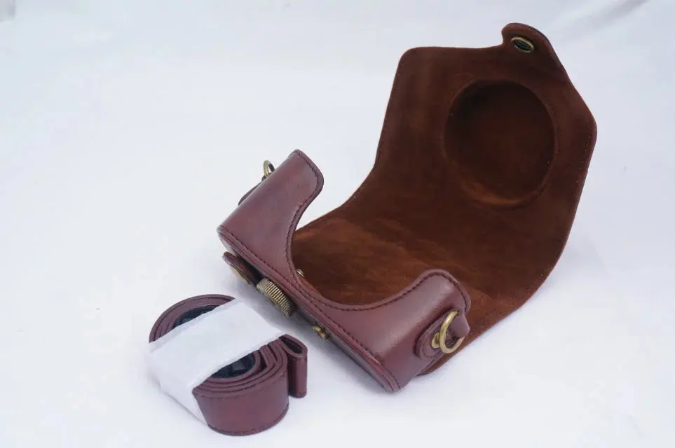 حافظة كاميرا PU غطاء حقيبة لكانون باور شوت SX720 SX730 SX740 HS مع حزام الكتف