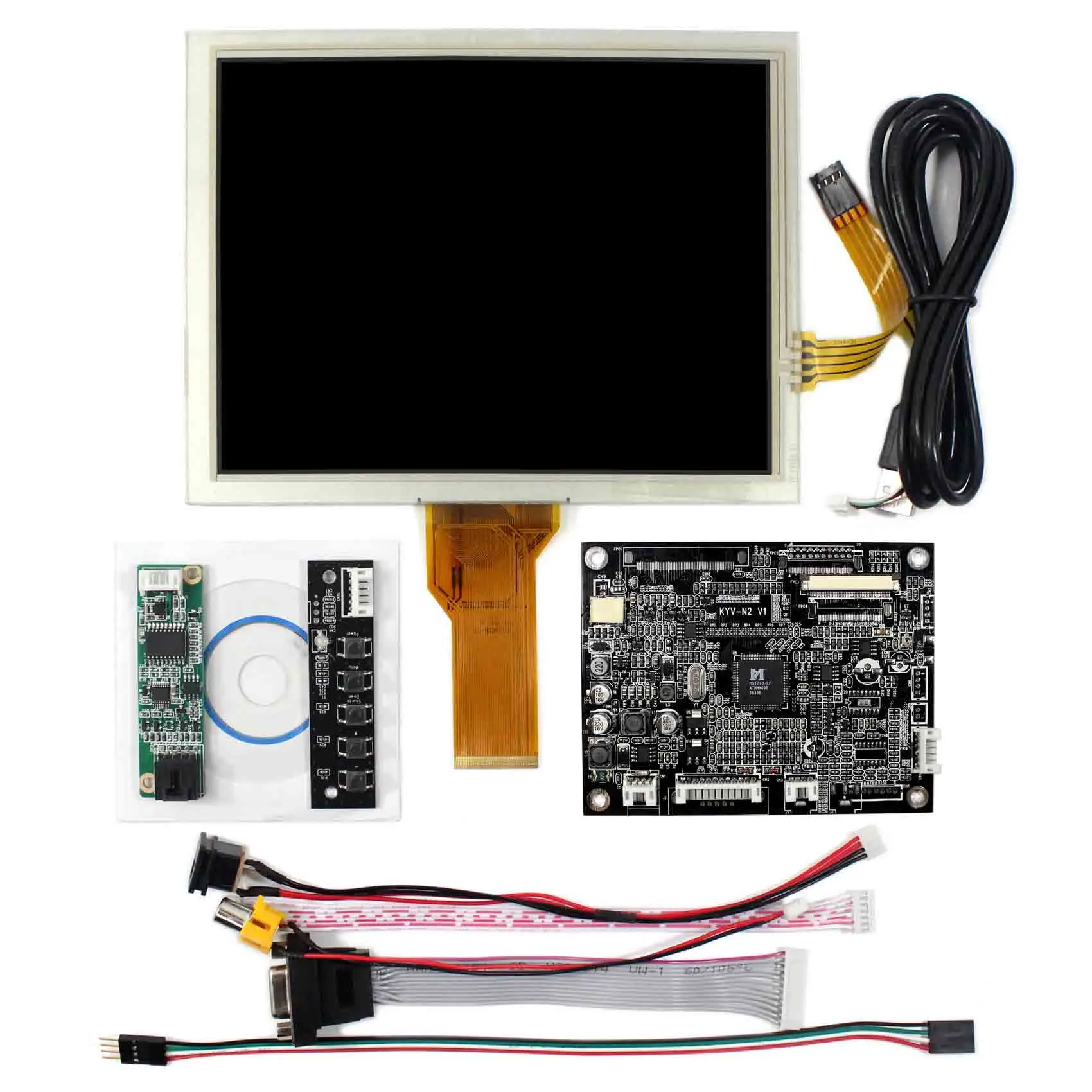 VGA AV LCD Controller Board KYV-N2 V1+8inch 800x600 EJ080NA-05B LCD With Touch Panel