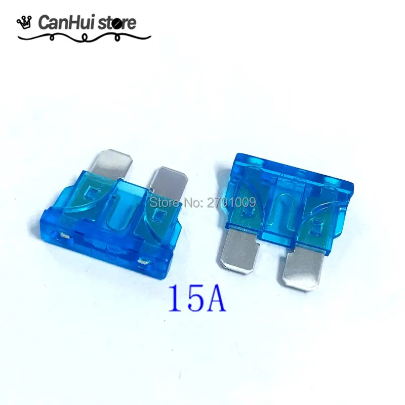 20pcs Automobile Safety Pipe Xenon Lamp Fuse Safety Pipe 1A 5A 7.5A 10A 15A 20A 25A 30A 40A 45A 50A Car Fuse 19*19mm Auto Insert