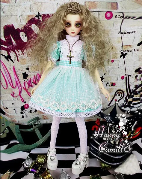 

1/4 1/3 scale BJD Plaid dress for BJD/SD clothing doll accessories,Not included doll,shoes,wig,and other accessories 18D1300