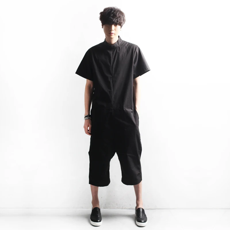 

XS-6XL!!Male punk slim casual fashion tooling jumpsuit work wear plus size men's clothing