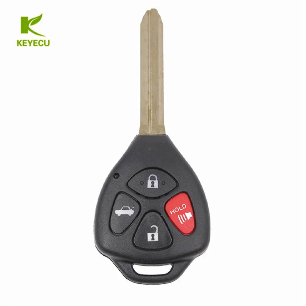 

KEYECU Replacement 3 + 1 Buttons Remote Key Fob 315MHz 4D67 Chip for Toyota AVALON 2008-2012, COROLLA 2009-2010 GQ4-29T