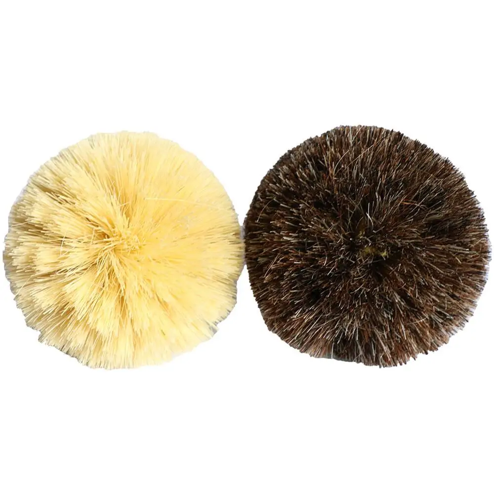 2PCS Abrasive Sisal Filament & Horse Hair Brush Polishing Grinding Head Woodworking Furniture For Drill Rotary Tools shank 6mm