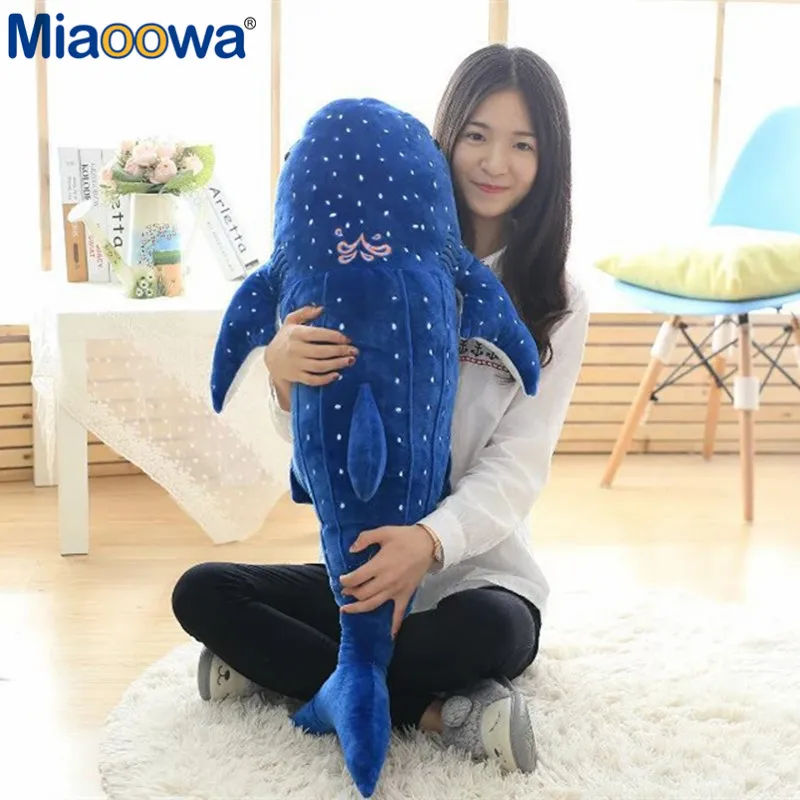 1pc 50/100cm New Cute Blue Shark Plush Toys Big Fish Cloth doll Stuffed Whale Animals Doll Lovely Children Baby Birthday Gift