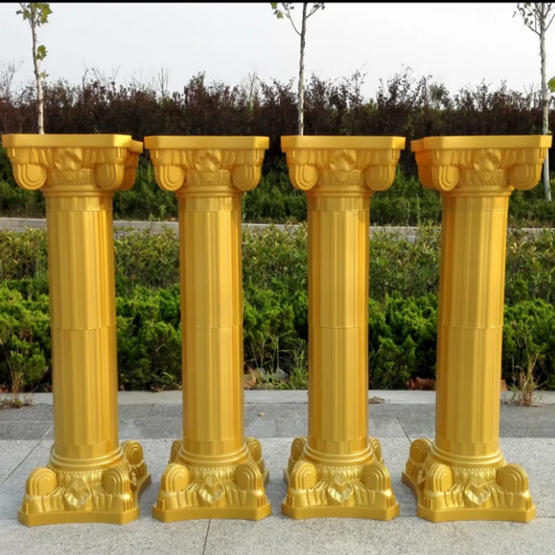 Imagem -04 - Coluna Romana de Ouro para Wedding Centerpieces Pilares Altos Flower Stands Road Centerpieces Adereços Partido 47 Polegadas 120cm Pcs por Lote