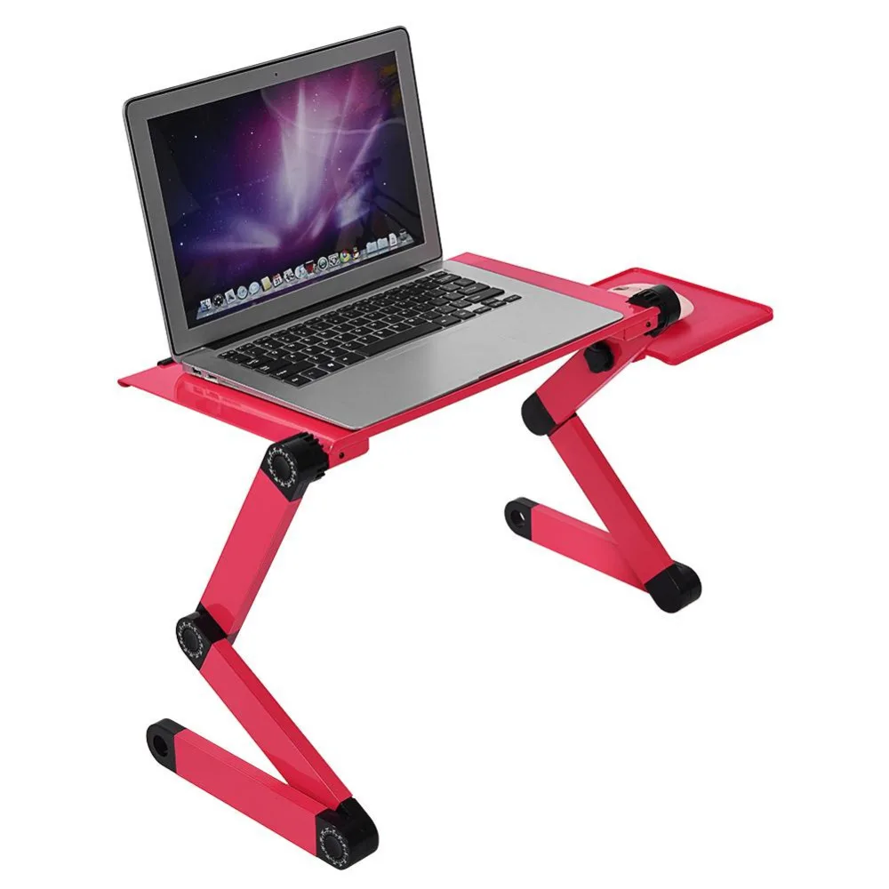 Scrivania portatile regolabile in alluminio per Laptop letto ergonomico per TV vassoio per Laptop supporto da tavolo per PC supporto da tavolo per