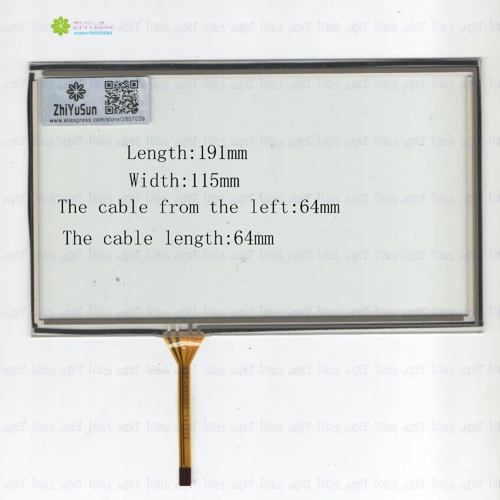 

ZhiYuSun KDT-2820GT 8Inch 191*115 4Wire Resistive TouchScreen Panel Digitizer this is compatible length191mm width115mm