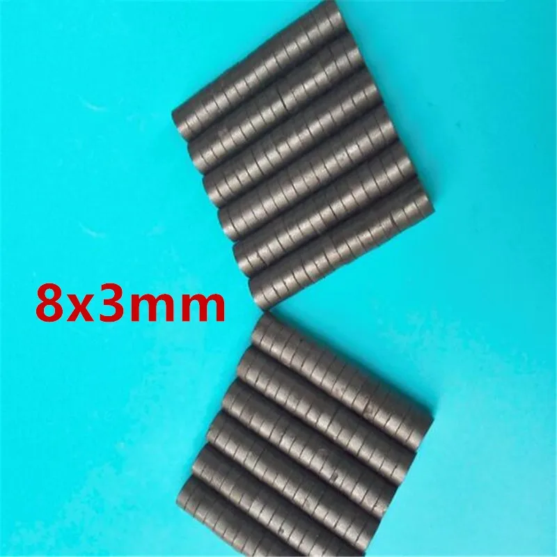 

500pcs/lot Y30 Disk Ferrite Magnet 8x3 Permanent magnet 8mm x 3mm Black Round Speaker 8x3mm 8*3 8MMX3MM