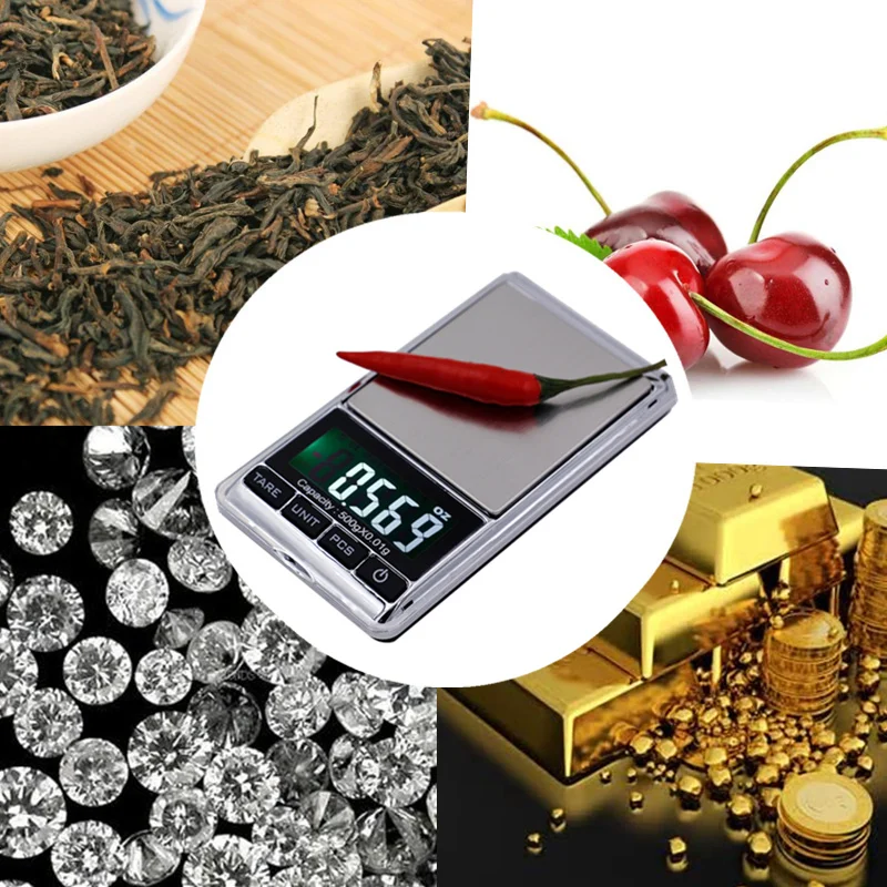 500g 0.01g Pocket digital Scales Jewelry Digital display Weight Diamond Balance scales LCD display Digital scale