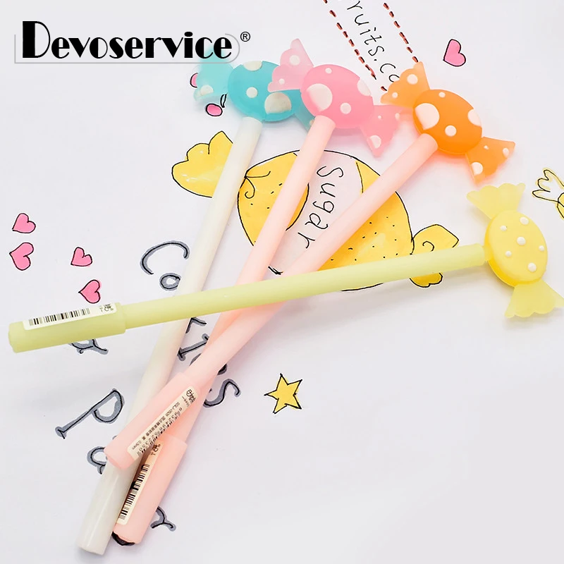 

1Pcs Cute Cartoon Candy Shape Gel Pen Fine Point 0.5mm Black Ink Creative Neutral Pen Stationery For Kid Office School Supplies