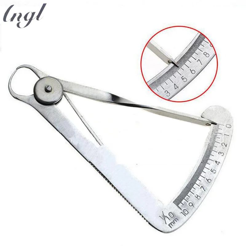 Stainless Steel Dental Gauge Caliper for Metal Dentist Lab Autoclavable Dental Ruler 0 to 10mm Surgical Ruler Measuring Tools