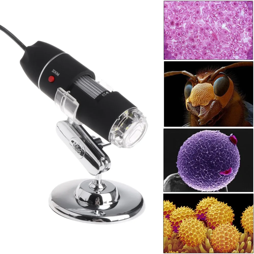 ANENG 1600X 2MP Zoom Microscope 8 LED USB Digital Handheld Magnifier Endoscope Camera