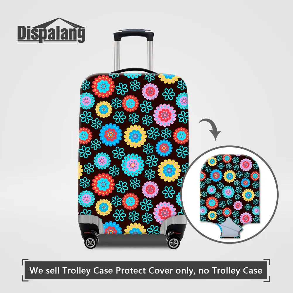 Dispalang 4 Sizes Case For A Suitcase Protective Cover Geometry Flowers Printing Women's Travel Accessories Dust Luggage Covers