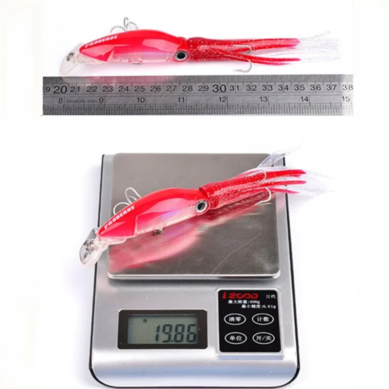 1pcs 낙지 낚시 유혹 오징어 하드 미끼 wobbler 12 cm/20g 6 색 사용 가능한 낙지 크랭크 미끼베이스 파이크 3d 눈을위한 미끼