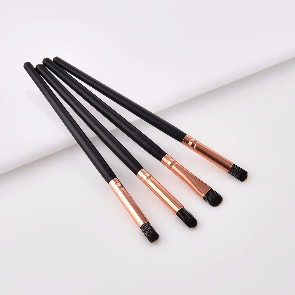 High quality 4PCS Makeup Brushes Tool Pro Eyeliner Eyeshadow Eyebrow Lip Brushing Wood Handle Face Concealer for Beauty