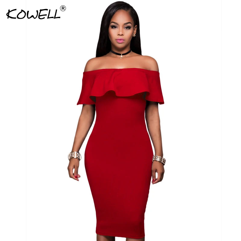 

2019 New Fashion Sexy Strapless Off The Shoulder Women Dress Ruffles Slim Bodycon Sexy Nightclub Party Dresses Vestidos