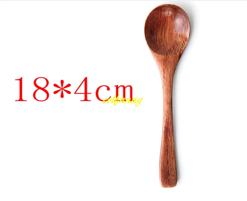 500pcs/lot 13.8*3.5cm 16*4cm 18x4cm Natual Wooden Spoon Tableware Dining Soup Tea Honey Coffee Spoon Kitchen Accessories