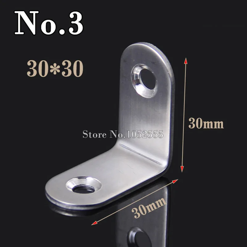 

Quality 10pcs metal furniture corner brackets 30*30mm angle plate stainless steel corner brackets furniture connection parts K90