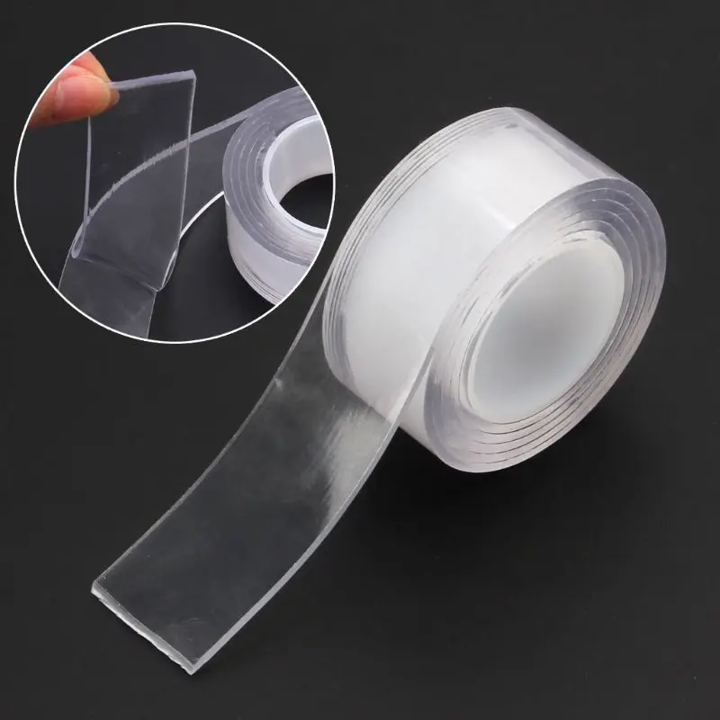 Reusable Adhesive Silicone Tape Universal Anti-Slip Double-sided Wall Stickers