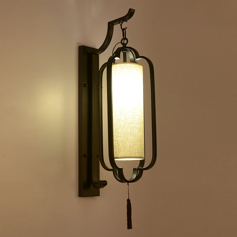 Hotel Corridor Chinese Wall Lamp,Banquet Hall Tea House Wall Lamp Bedside Lobby Bedroom Living Room Wall Sconce Bra Wall Light