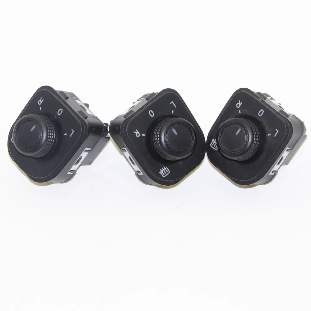 3PCS For  VW  Golf 5 6 Jetta MK5 MK6 Wing Mirror Adjustment Switch Exterior RearView Adjust Knob Heating Function 1K0 959 565 N