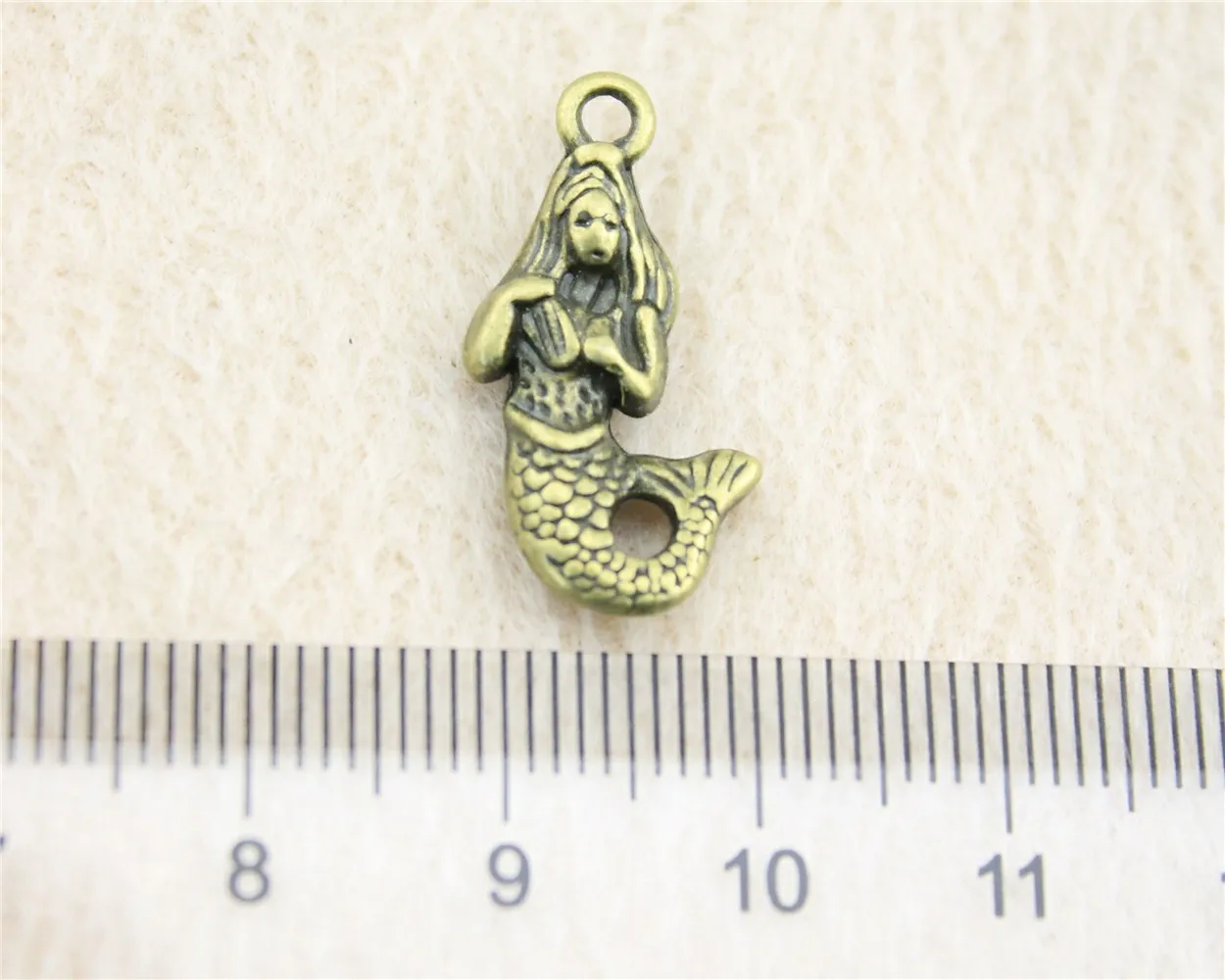 47pcs/lot 22*12mm ancient bronze Mermaid charm Pendants DIY jewelry for bracelet necklace earring