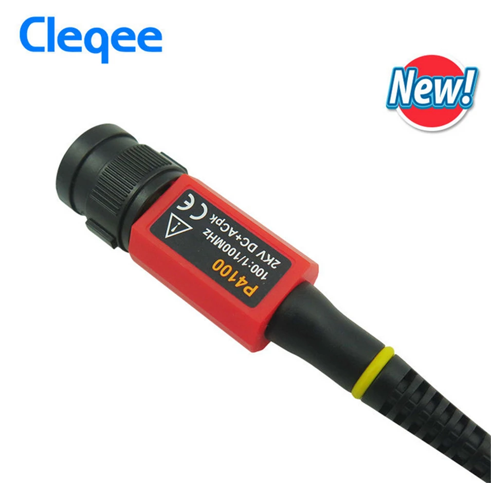 Cleqee-Sonda de osciloscopio P4100 de 1 pieza, 100:1, alta tensión, 2KV, 100MHz, para osciloscopio owon liliput, venta al por mayor