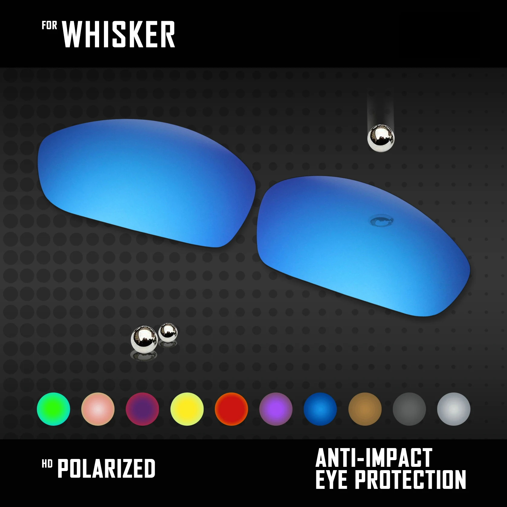 OOWLIT Lenses Replacements For Oakley Whisker Sunglasses Polarized - Multi Colors