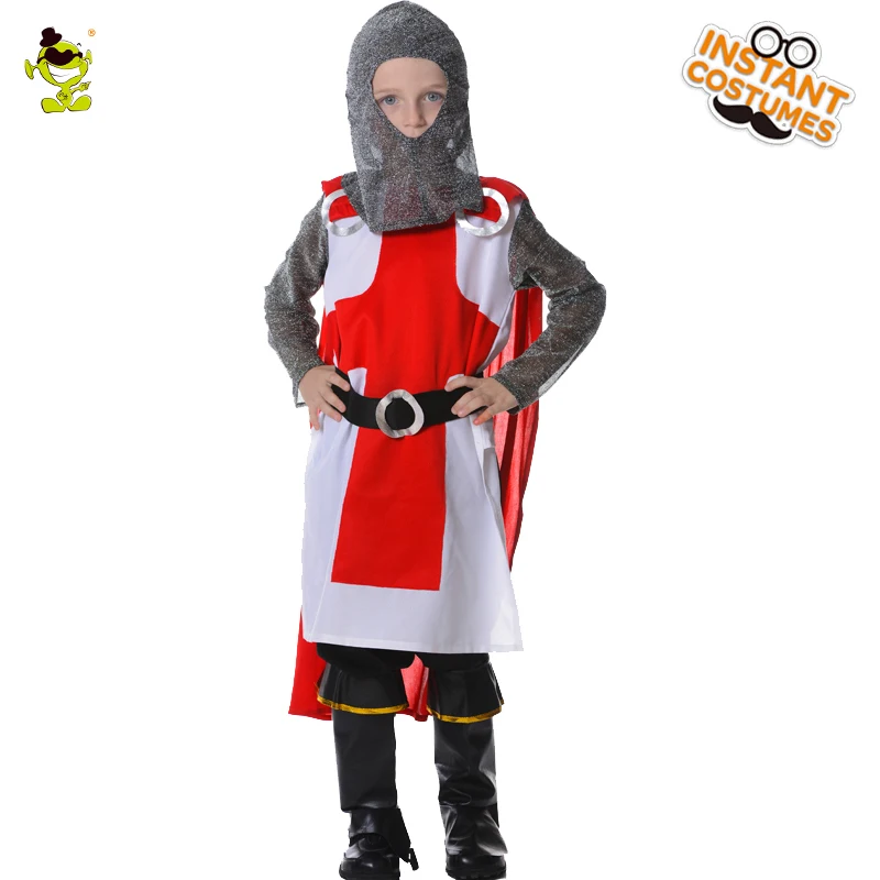 Kids Knight Warrior  Costumes for Halloween Handsome Knight Role Play Outfits For Children Party Boys