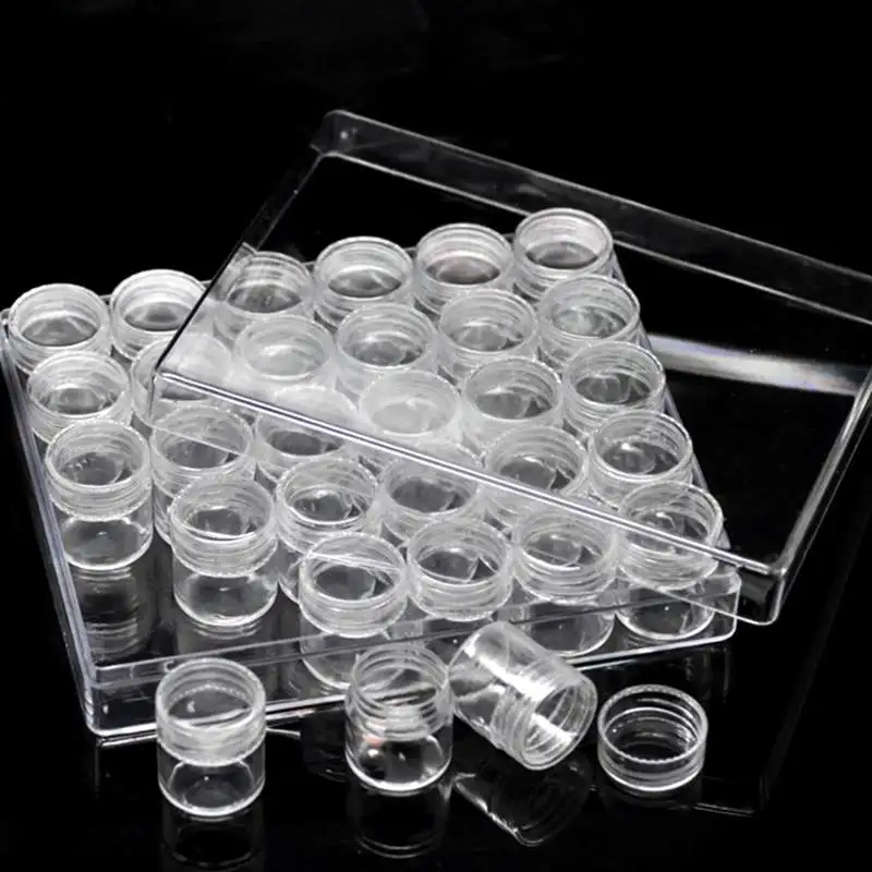 

30 Grids Transparent Storage Boxes Oraginzers Rhinestone Nail Art Tools Bathroom Container Jewelry Storage Beads Box