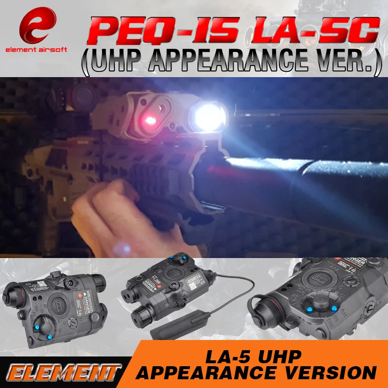 Imagem -04 - Elemento Airsoft Tático Peq15 an Peq15 Red Dot ir Laser Led Lanterna Uph Caça Scoutlight Arma Rifle Luz Ex396