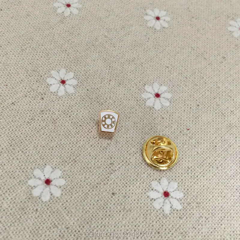 100pcs Small Size Royal Arch Mark Keystone Masonic Lapel Pins and Brooches Flower Enamel Master York Rite Leaf Tube Cane Badges