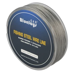 100M Fishing steel wire Fishing lines max power 7 strands super soft wire lines Cover with plastic Waterproof
