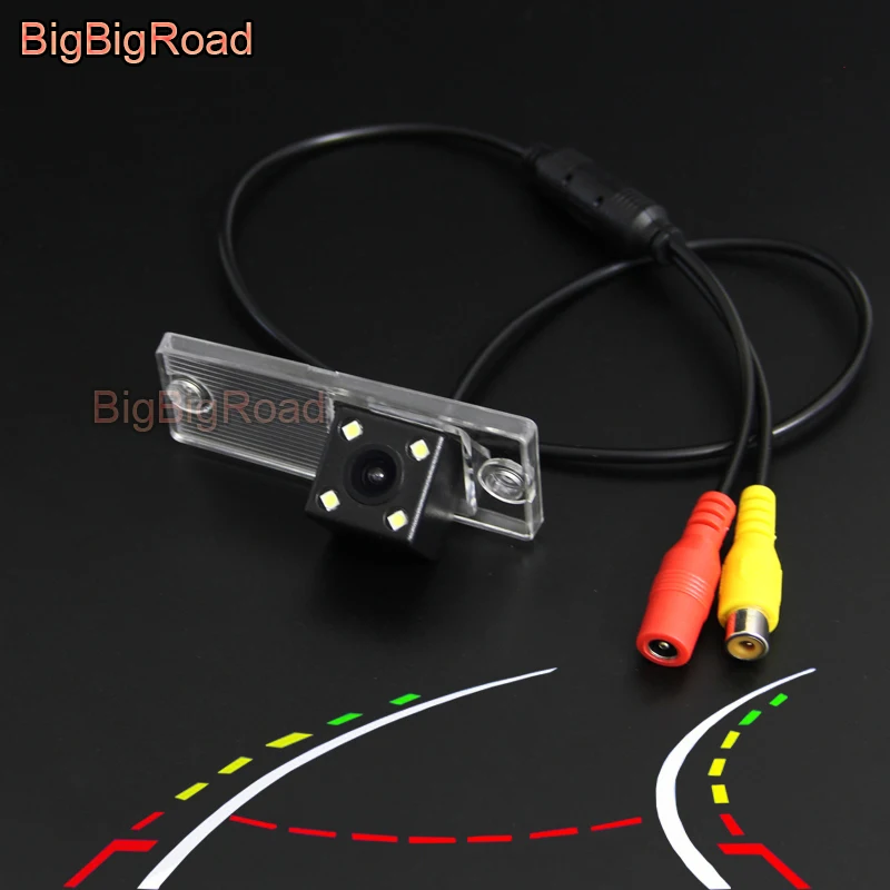 

BigBigRoad Car Intelligent Dynamic Trajectory Tracks Rear View Parking Camera For Kia Naza Sorento MK1 Cerato RIO 2003 -2012